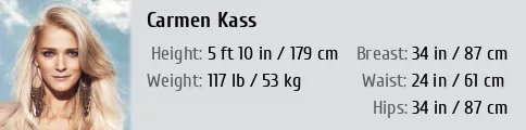 🌺 on X: Carmen Kass Height:5'10/177.8cm Weight:117lb/53kg BMI:16.8   / X
