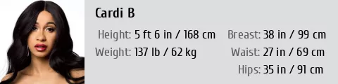 Cardi B • Height, Weight, Size, Body Measurements, Biography, Wiki
